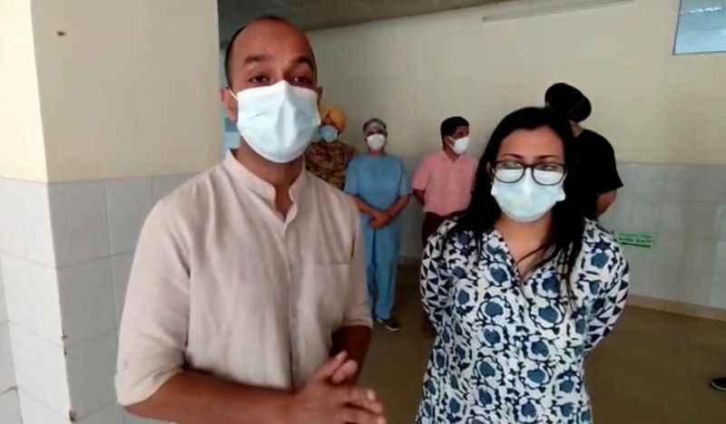 Wearing PPE kits officers inspect Covid ward at Rajindra hospital Patiala