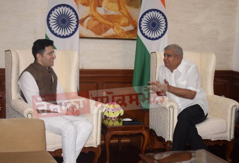 Raghav Chadha and Jagdeep Dhankhar