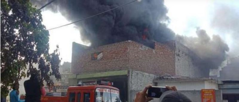 Fire breaks out at a scrap godown in Salem Tabri area of Ludhiana