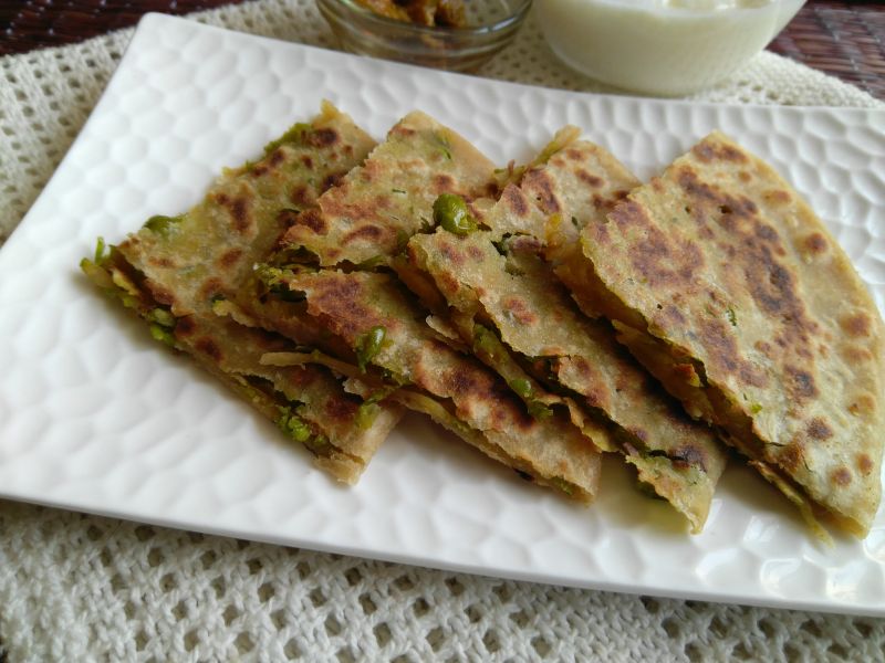 Green Matar Paratha