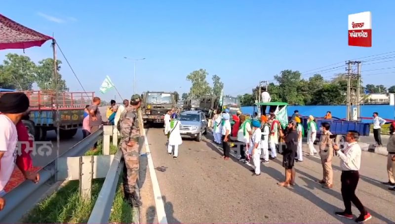 Farmers stopped army vehicles in Jalandhar