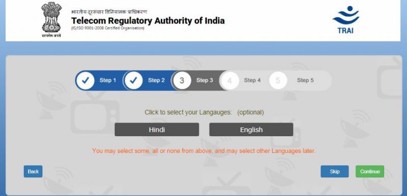 Steps of selecting Channels