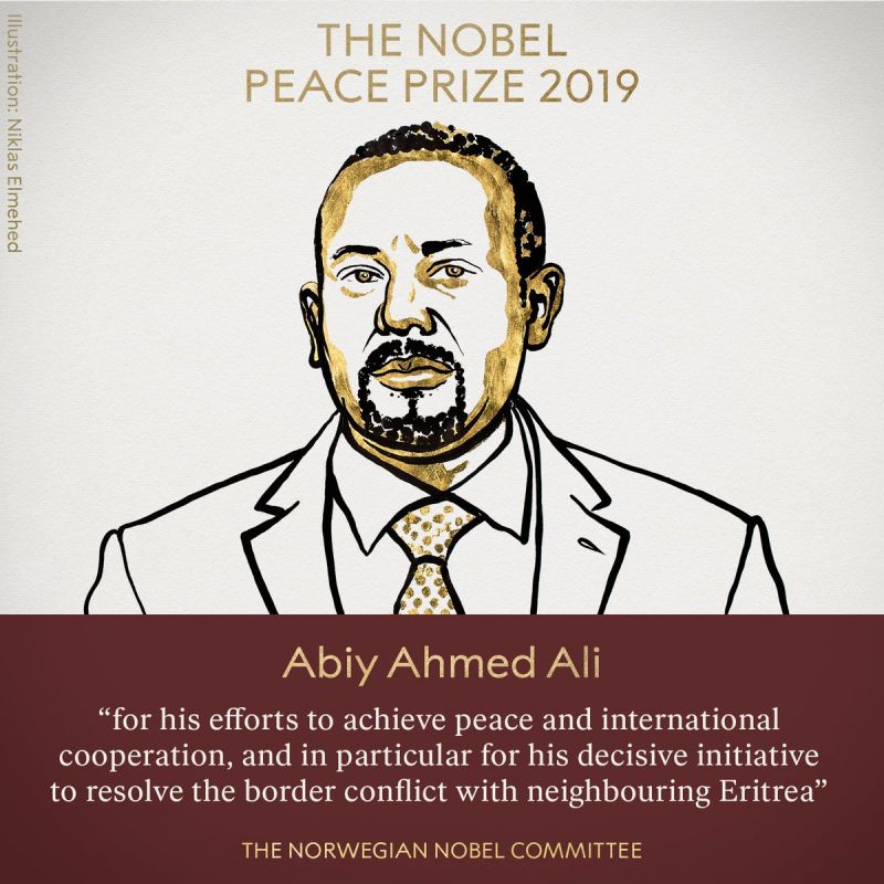 Nobel Peace Prize Awarded Ethiopian Prime Minister Abiy Ahmed Ali