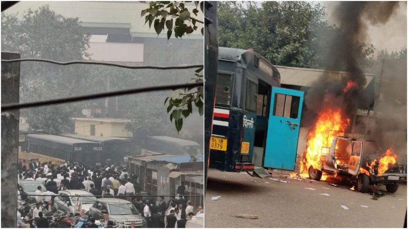 Lawyers and police clash 