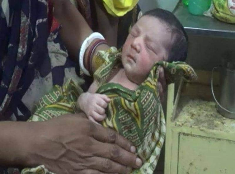 bullet found in women stomach while delivery