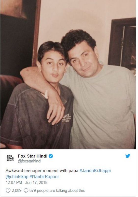 ranbir tweets on father's day