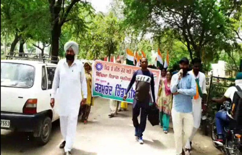 Punjab mid-day meal workers protest in moga