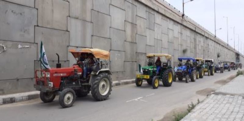 Tractor protest
