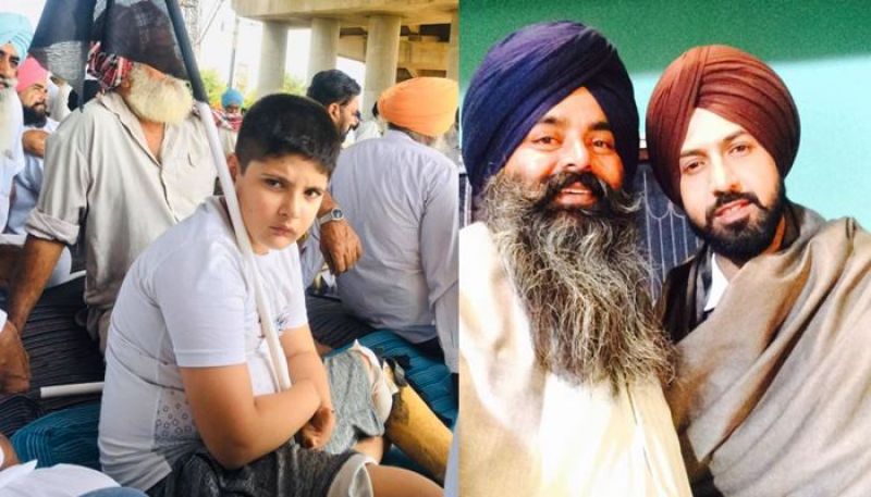 Despite being disabled, child is holding dharnas with farmers