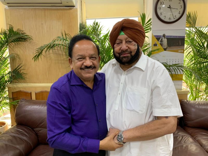 Captain Amarinder Singh meets Union Health Minister Dr Harsh Vardhan