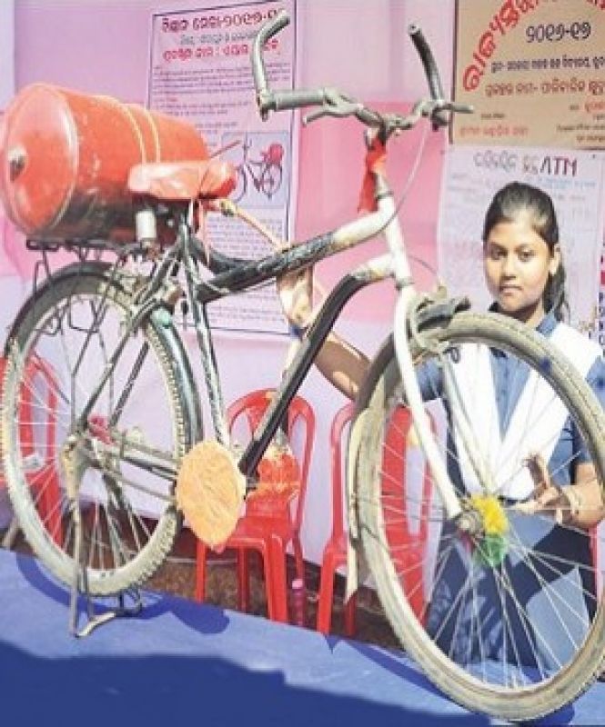 14-year-old girl from Odisha has invented a fuel-free bike