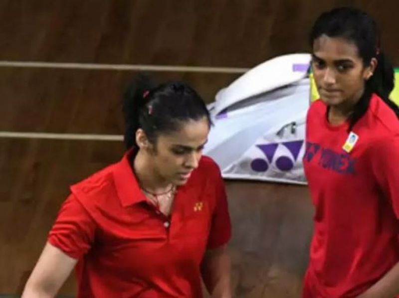 Saina and Sindhu practice