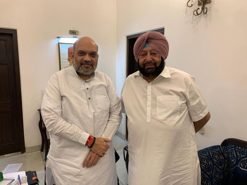Captain Amrinder Singh Met Amit Shah