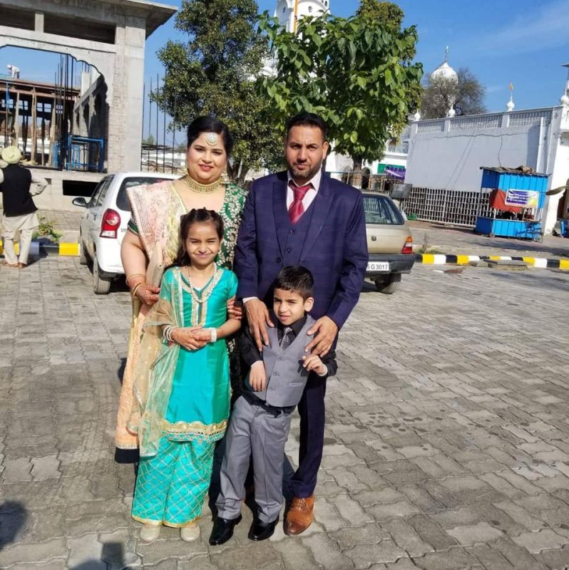 Rajwinder Singh With his Family