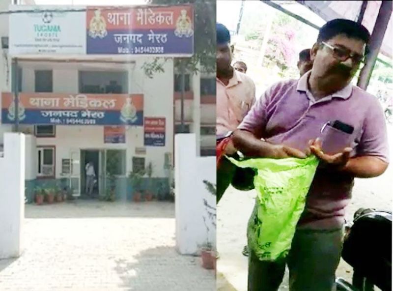 After challan of junior engineer electricity cut of police-station