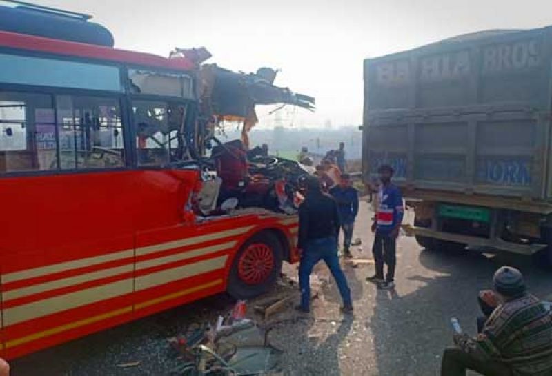Bus and Truck Accident 