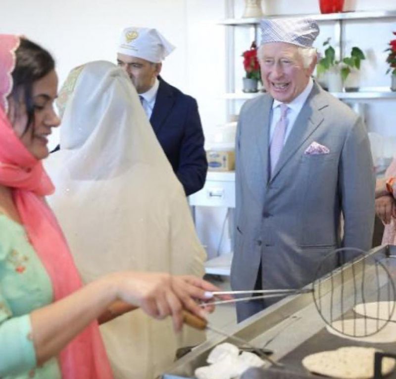 King Charles III during gurudwara sahib visit, luton