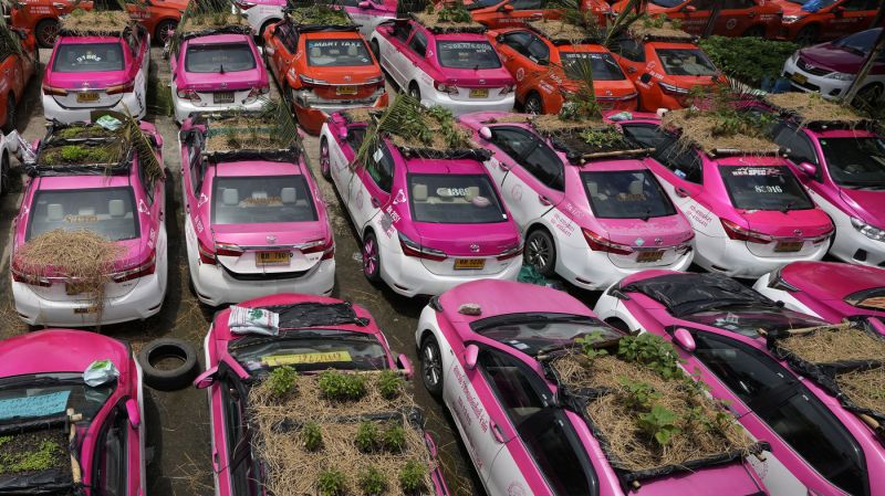  (Farming on the roofs of taxis in Thailand) 