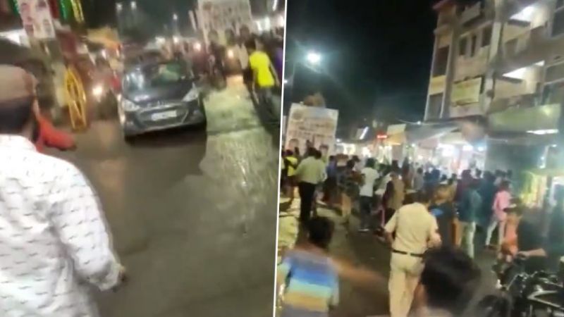 3 injured after car rams into Durga idol immersion procession in Bhopal 3 injured after car rams into Durga idol immersion procession in Bhopal