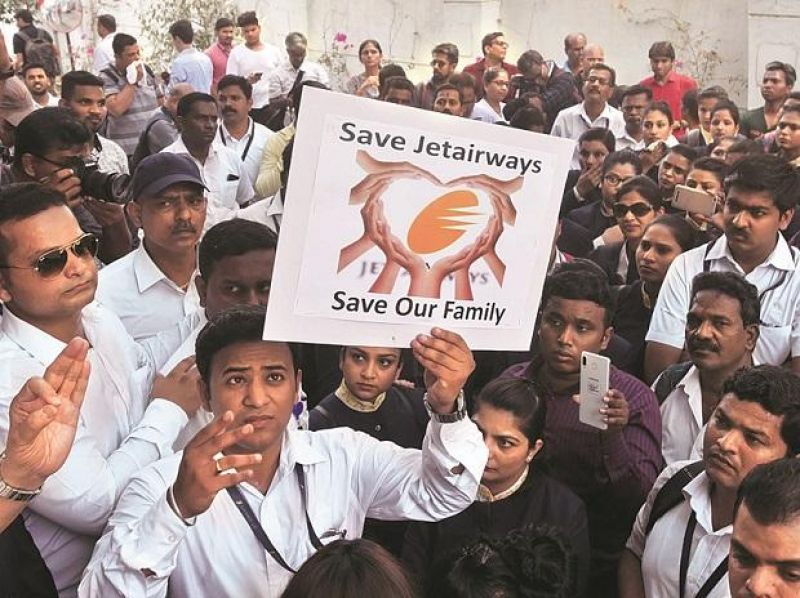 Jet Airways employee breaks down