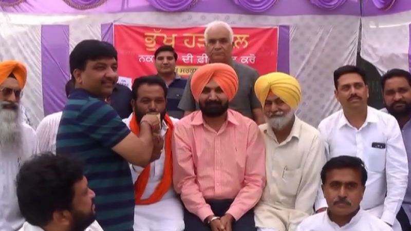 Ends hunger strike with juice