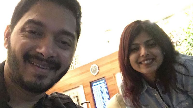 Shreyas Talpade and wife