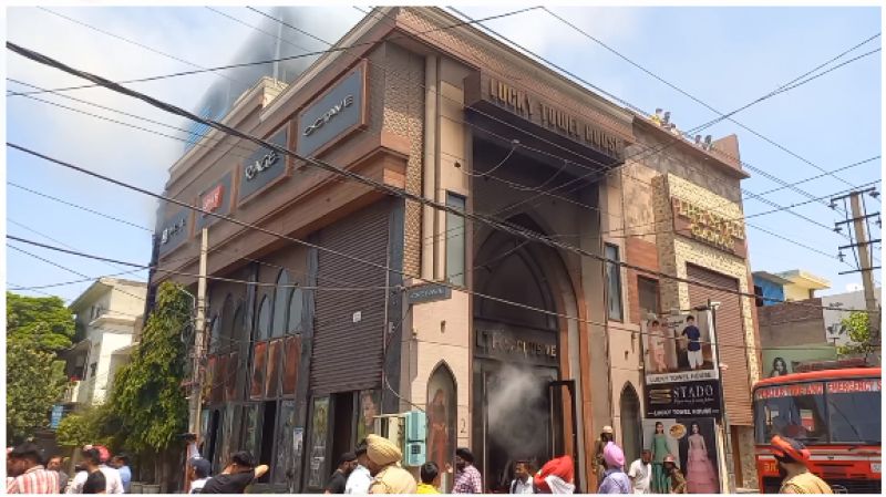 Fire At Ludhiana Showroon Fire At Ludhiana Showroon