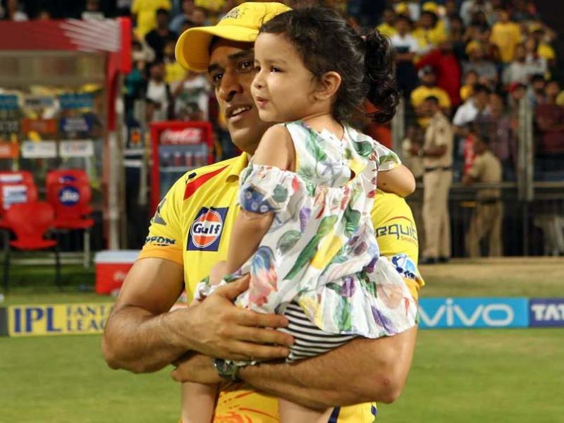 MS Dhoni With Daughter Ziva