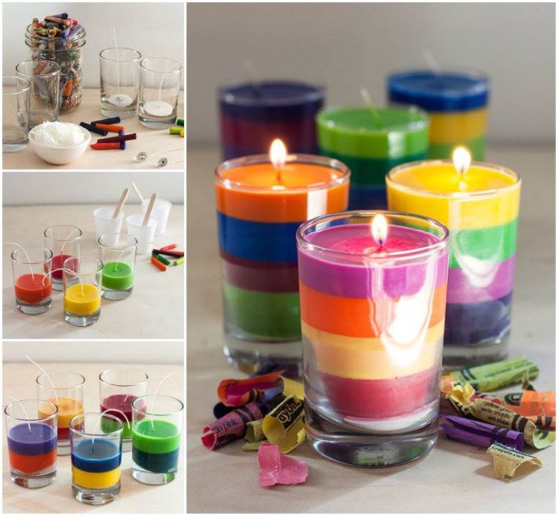 Home Made Colorful Candels