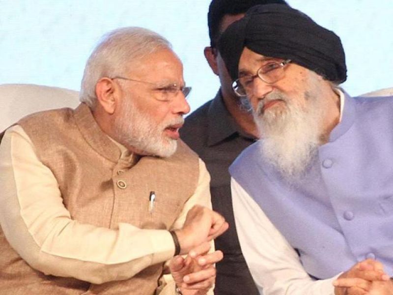 Narendra Modi & Parkash Singh Badal Narendra Modi & Parkash Singh Badal