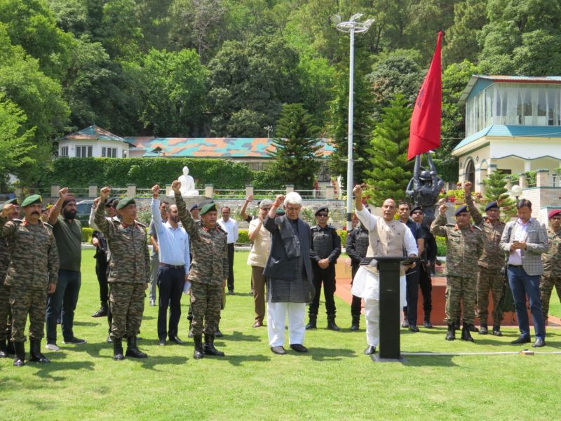 Defense Minister Rajnath Singh reviewed the security situation in Rajouri  Defense Minister Rajnath Singh reviewed the security situation in Rajouri