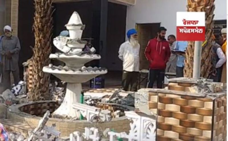 Mischievous miscreants broke park Inside Gurdwara Sahib