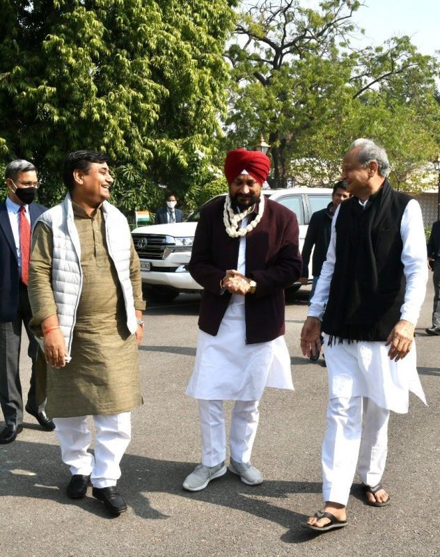 Ashok Gehlot, Charanjeet Channi Ashok Gehlot, Charanjeet Channi