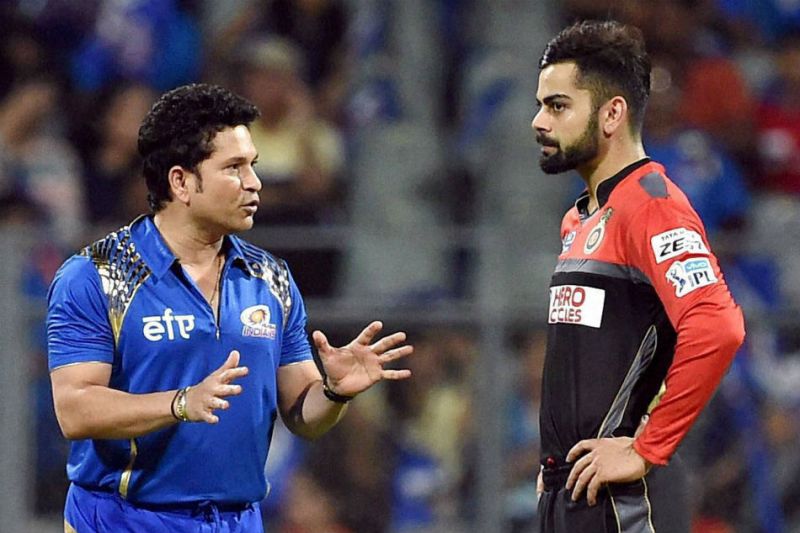 Virat Kohli with Sachin Tendulkar
