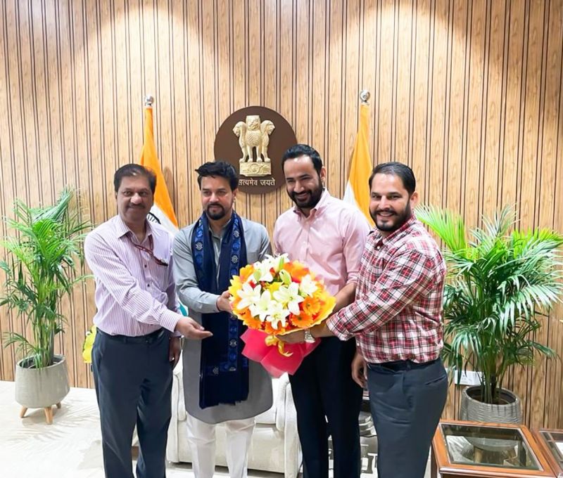 Meet Hayer calls on Union Sports Minister Anurag Thakur