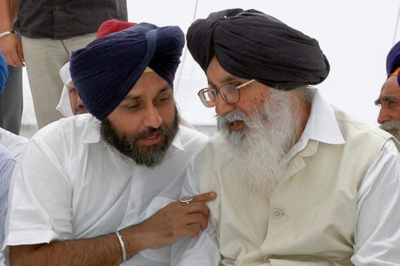 Sukhbir Singh Badal and Parkash Singh Badal 