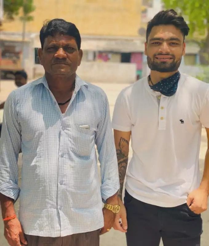 Rinku Singh with his Father Rinku Singh with his Father