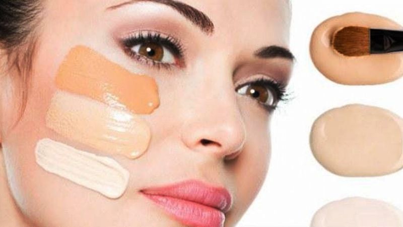 apply foundation on face