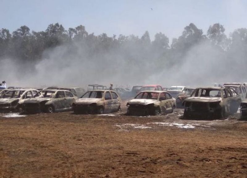 Fire in Car Parking Fire in Car Parking