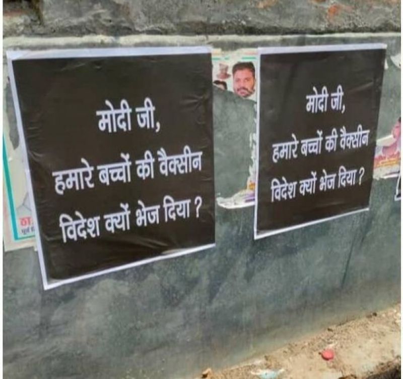 Poster against Prime Minister Modi in Delhi