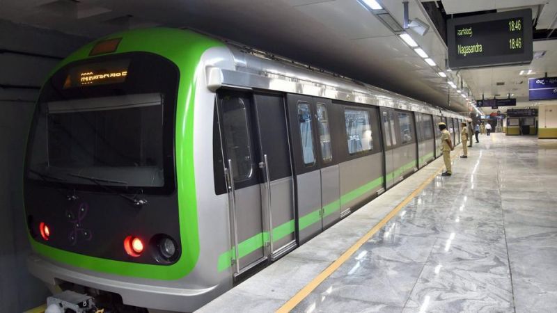 Namma Metro train stops, driver walks back to station to get key