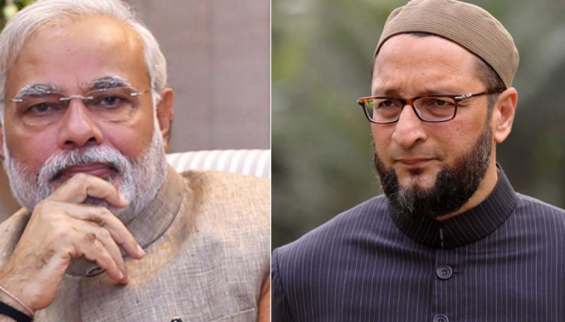 PM Modi and Asaduddin Owaisi