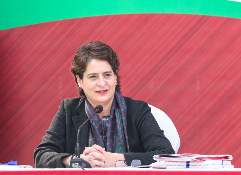 UP:Congress to give jobs to 8 lakh women, Priyanka Gandhi releases 'Youth Manifesto'