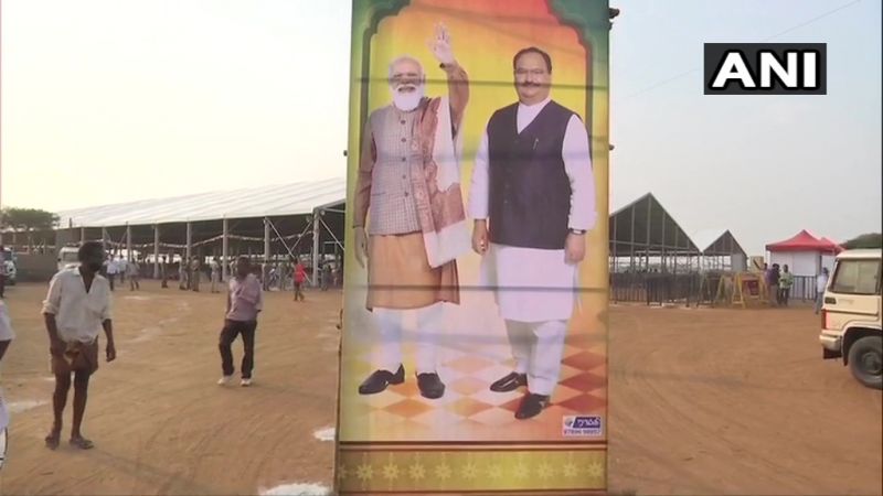 Kerala: Preparations underway in Palakkad, ahead of Prime Minister Narendra Modi's rally today. 