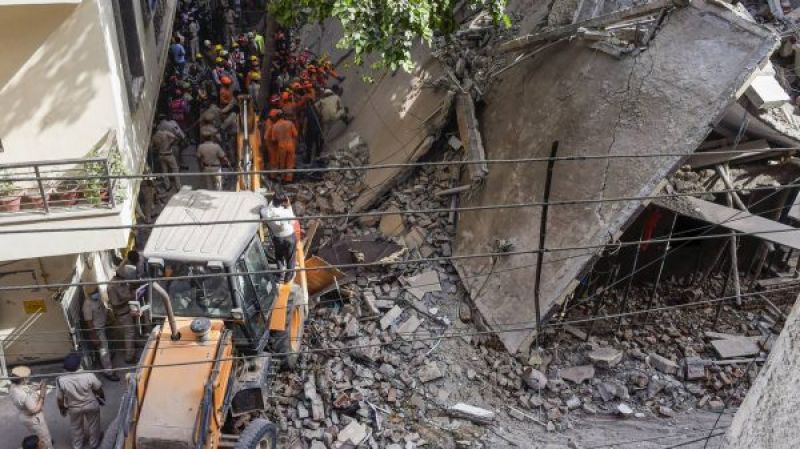 Under-construction building collapse in Delhi Under-construction building collapse in Delhi