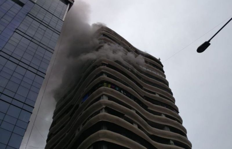 Fire At Apartments In Mumbai's Parel
