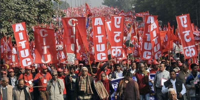 Central workers organizations start 2 day strike