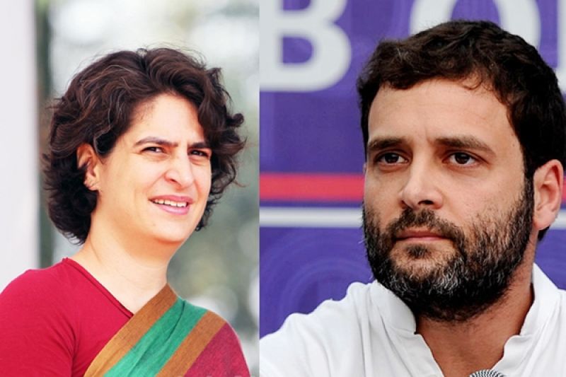 Rahul Gandhi and Priyanka Gandhi