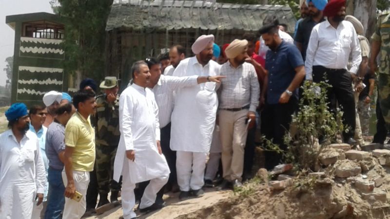 Vijay Inder Singla and Sukhjinder Singh Randhawa arrives at Dera Baba Nanak