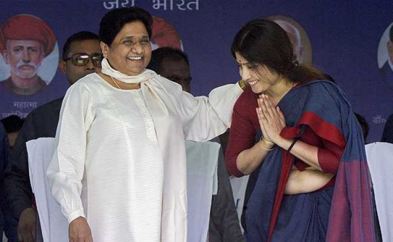 Mayawati and Dimple Yadav 